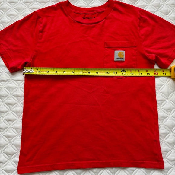 Carhartt Youth Red Short Sleeve Pocket Tee Size Small - Picture 3 of 11